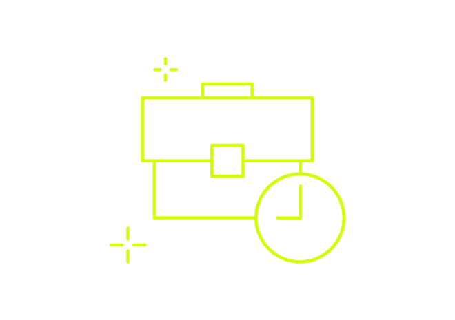 Career at FAULHABER Work time Icon - yellow
