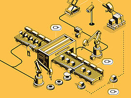 Moteurs cc dans le robot d’emballage pour l’automatisation dans les systèmes d’entrepôt