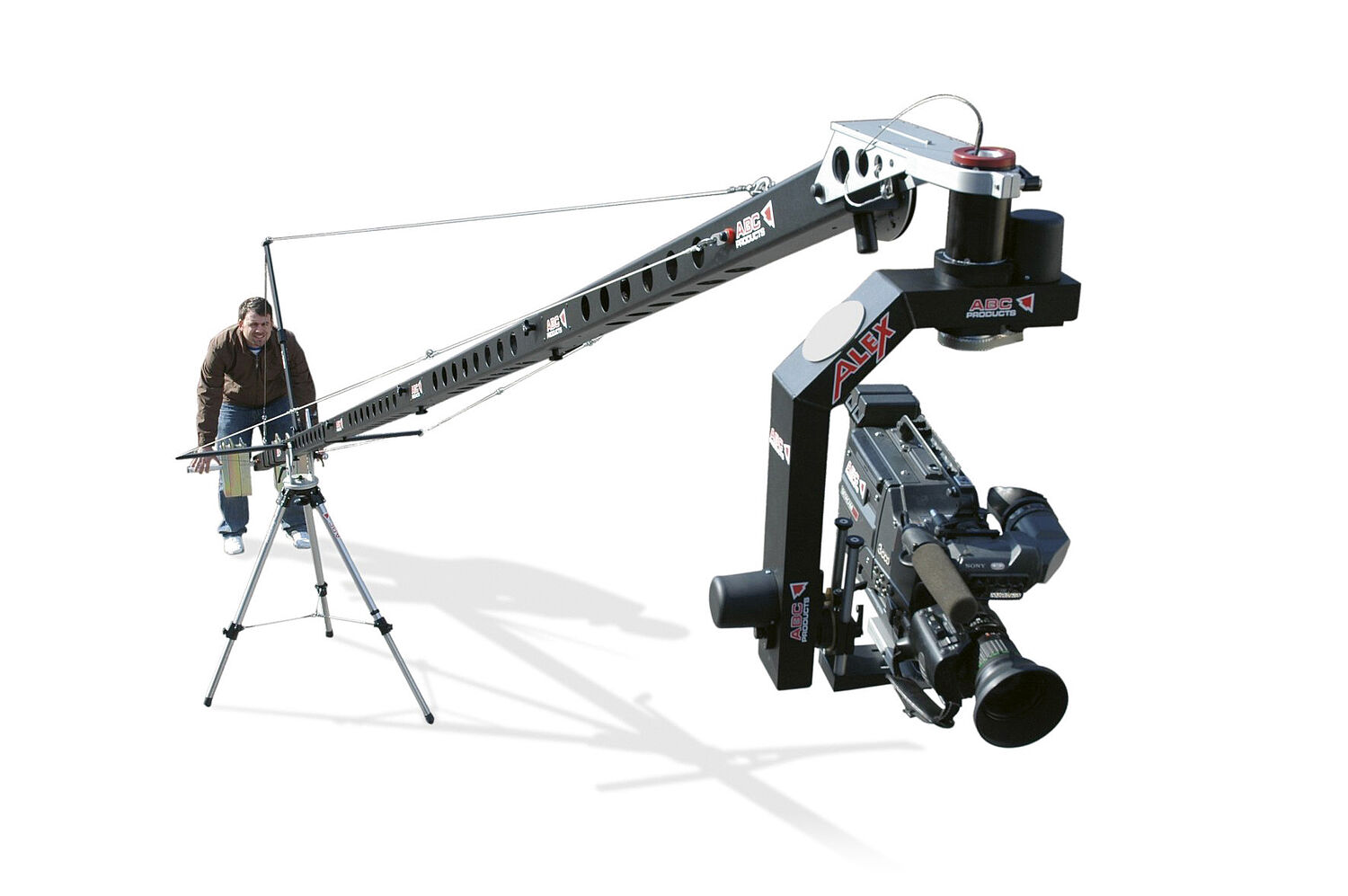 Controlli di posizione in gru di costruzione leggera per riprese cinematografiche e televisive