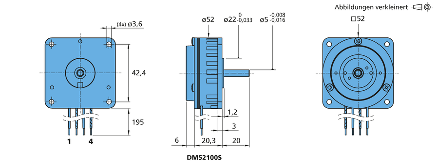 Schrittmotoren Serie DM52100S von FAULHABER