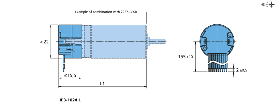 Incremental encoder Series IE3-1024 L by FAULHABER