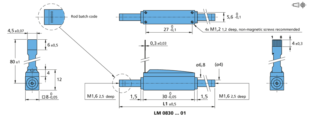 Linear DC-Servomotors Series LM 0830 ... 01 by FAULHABER