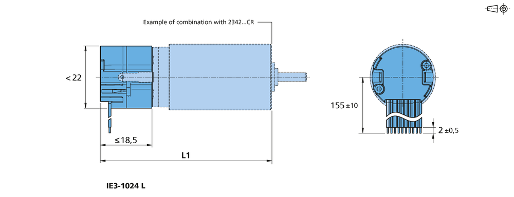 Incremental encoder Series IE3-1024 L by FAULHABER