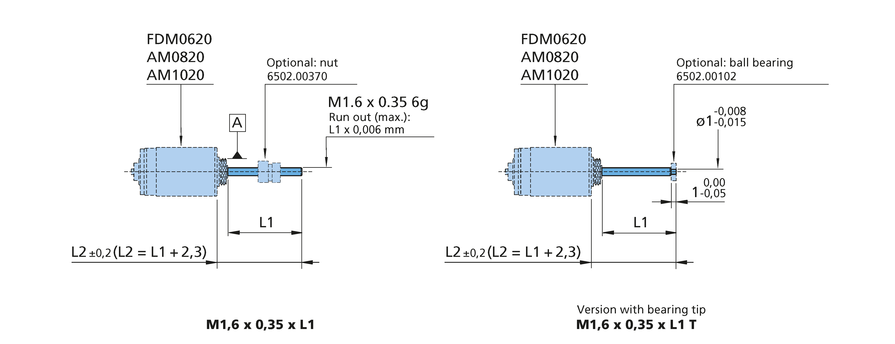 Lineaire actuatoren met directe aandrijving Series M1,6 x 0,35 x L1 van FAULHABER