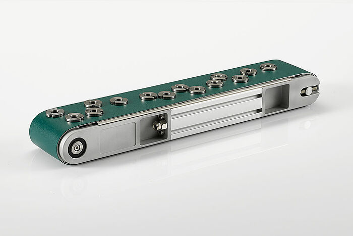 Brushless motors in modular, compact conveyor belts for small parts